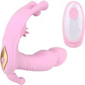 Wearable Licking Vibrator with Wireless Remote Control for G Spot Clitoral Stimulation;  Multi Vibration Modes;  Vibrating Panties Adult Sex Toys