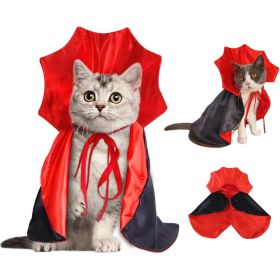 Halloween Pet Cape Costume Cat Vampire Cloak (size: M)