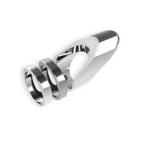 Clio- The Radiant Wearable Vibrating Ring;  Sexual Jewelry (Color: glossy silver, size: 5)