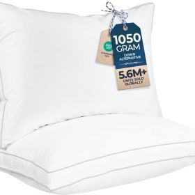 Gusset Bed Pillow, Queen Size Sleeping Pillow, Soft White Bedding Pillow For Home & Hotel (Option: White)